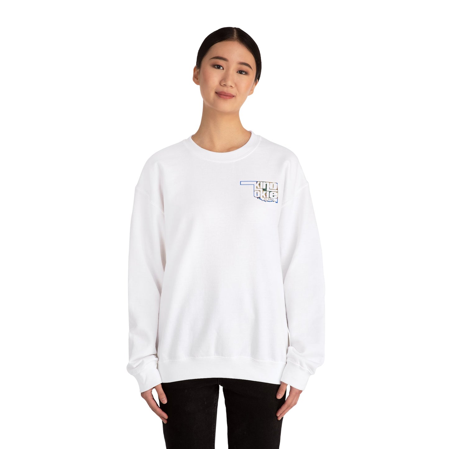 Kind Okie Unisex Heavy Blend™ Crewneck Sweatshirt (Flag)