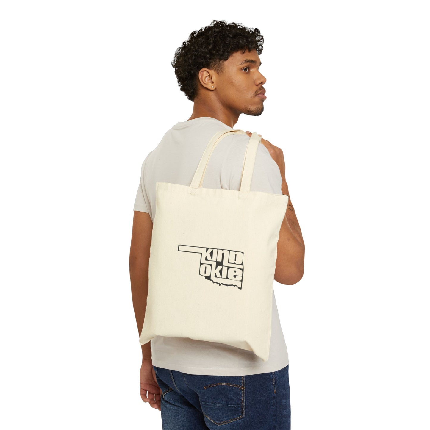 Kind Okie Cotton Canvas Tote Bag: Stylish, Sustainable, and Spacious